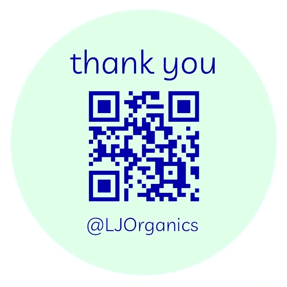 30 CUSTOM STICKERS - 2” ROUND - THANK YOU - W/ YOUR QR CODE & CLOSET NAME